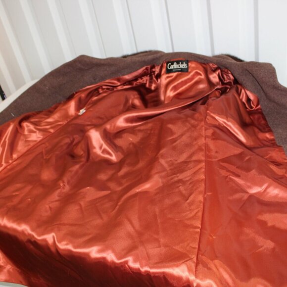 Vintage Garfinkels Womens Wool? Coat Mink Fur Collar Double Breasted NWT Large? - Picture 6 of 16